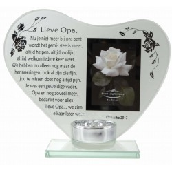 Foto Waxinehart met gedicht "Lieve Opa" 